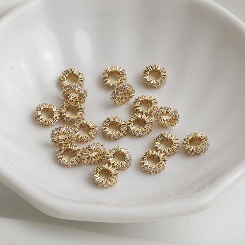 14K Gold-Filled Zirconia Color-Preserving Figure 8 Beads for DIY Jewelry Projects