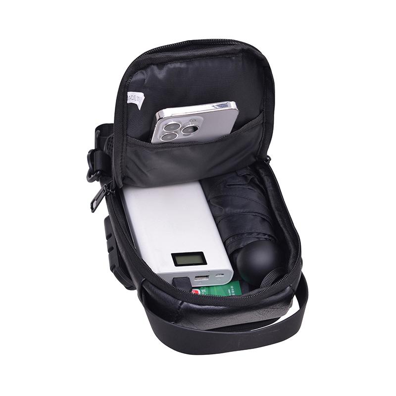 Pánská voděodolná náprsní taška s kombinačním zámkem, multifunkční taška přes rameno s velkou kapacitou, sportovní crossbody taška