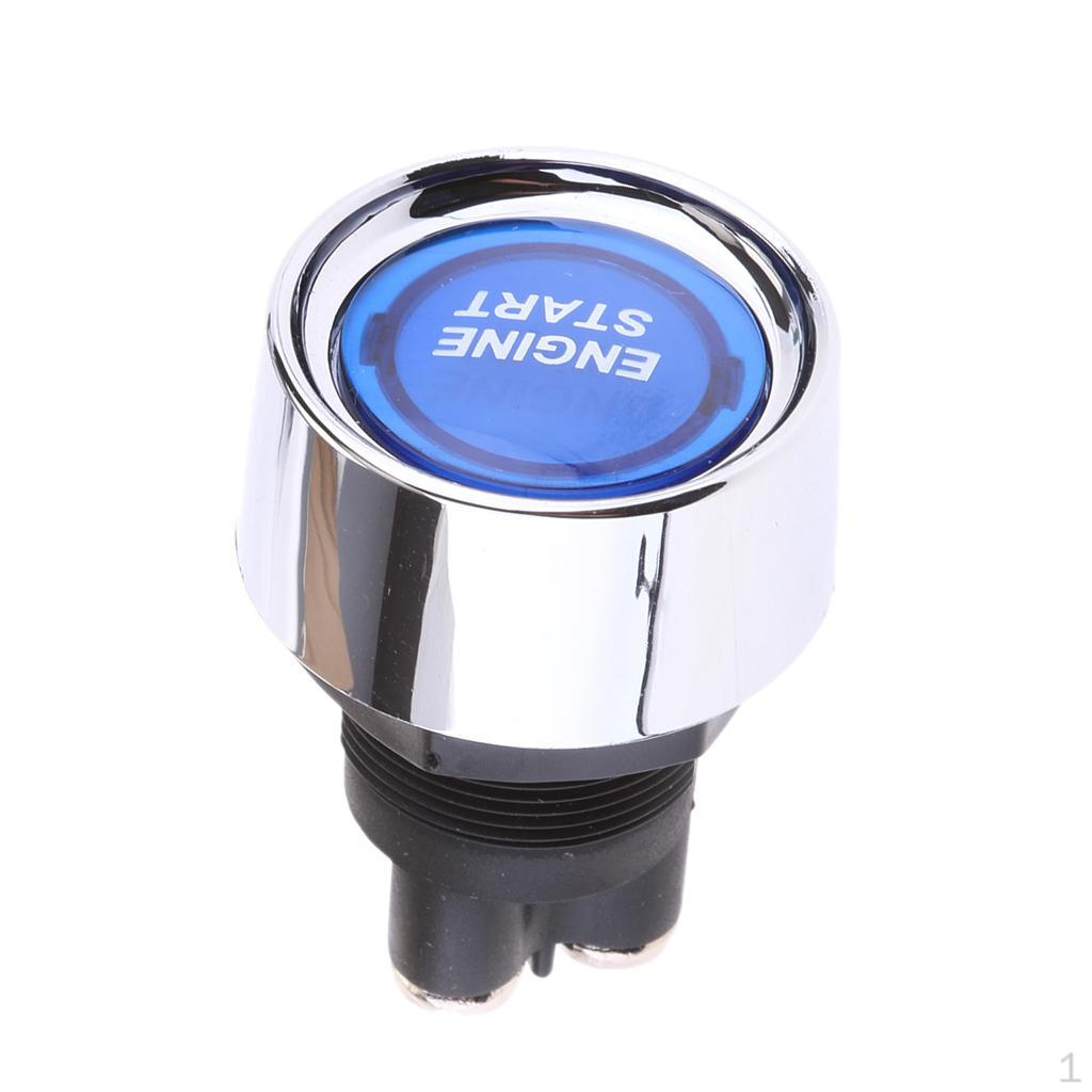12V Red / Backlight Car Engine Ignition Button Starter Switch - Blue