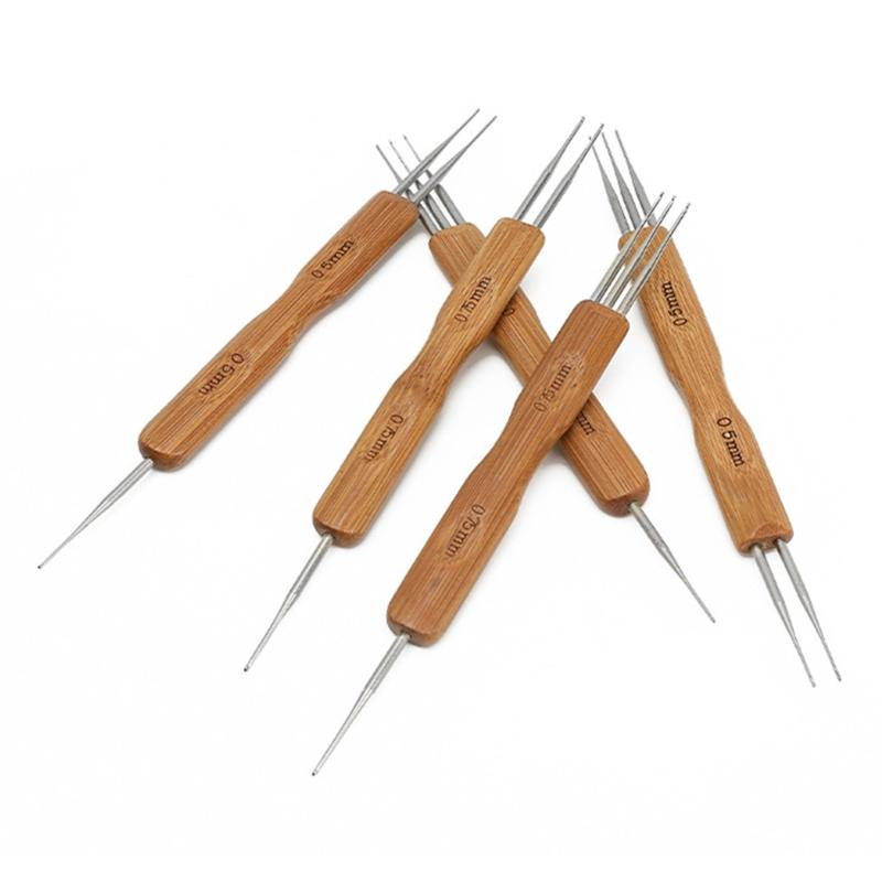Double Head Dreadlock Crochet Hook for Hair, 0.5mm 0.75mm Dreadlock Needle Tool for Braid Craft 1 Hook, 2 Hooks, 3 Hook