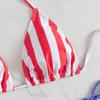 Neuer Sexy Geteilter Damen Badeanzug Bunter Schnür-Dreieckstaschen Bikini