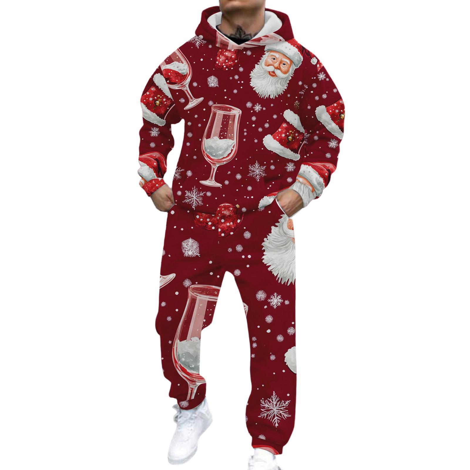 

Мужская повседневная и персонализированная толстовка с капюшоном с длинными рукавами и принтом, мужской спортивный костюм из двух предметов (толстовка и спортивные штаны) XL