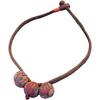 Handmade Fabric Art Three Pumpkins Women's Choker Necklace