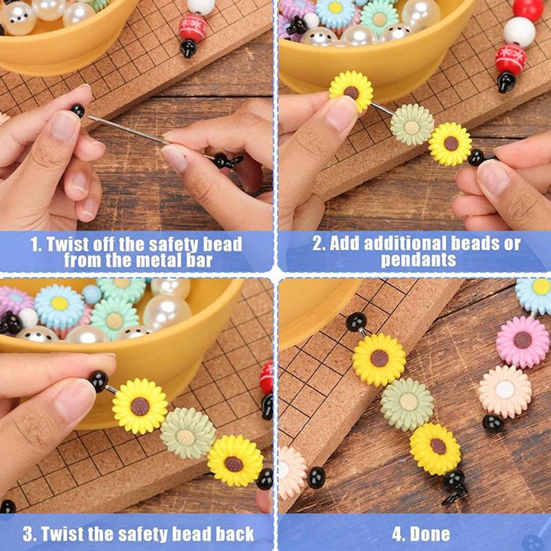 WTEMPO Barras de Chaveiro Enfiáveis em Branco Metal DIY Chaveiro de Contas Barra Berloques Eady Destacável Acessórios para Fazer Chaveiro para Projeto de Artesanato Pingente