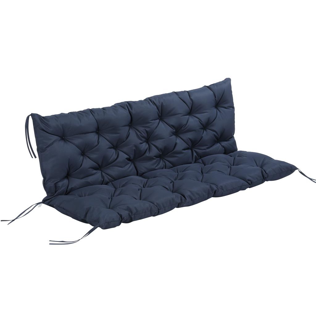 Seat Cushion For Benches Bench Cushion With Fastening Straps For Up To 3 People Foam Filling Seat Cushion
