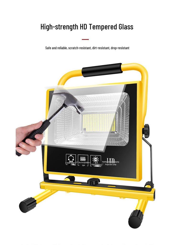 Emergency LED Floodlight for Camping, Night Markets, and Power Outages