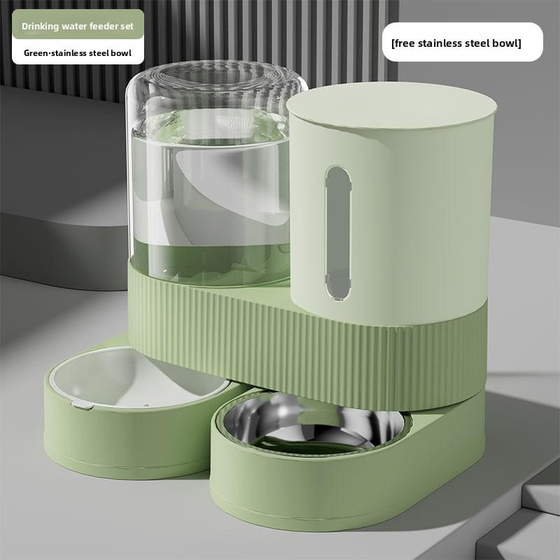 Pet Integrated Automatic Water and Food Feeder and Water Dispenser, Large Capacity, Dry and Wet Separation, Cat Bowl and Dog Bowl, Pet Supplies