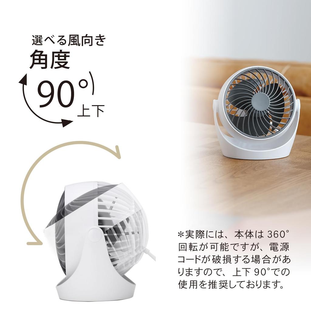 Model Made In Topland Tabletop Strong Jet AC Outlet [Latest 2025] Fan, Small, Wind, FAN, Power, Quiet, White, SF-CC25WT