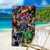 1pc Mighty Morphin Power Rangers1 Beach Towel, Beach and Seaside Swimming Pool Equipment, Fashion Pattern, Rectangular, Travel Essentials
