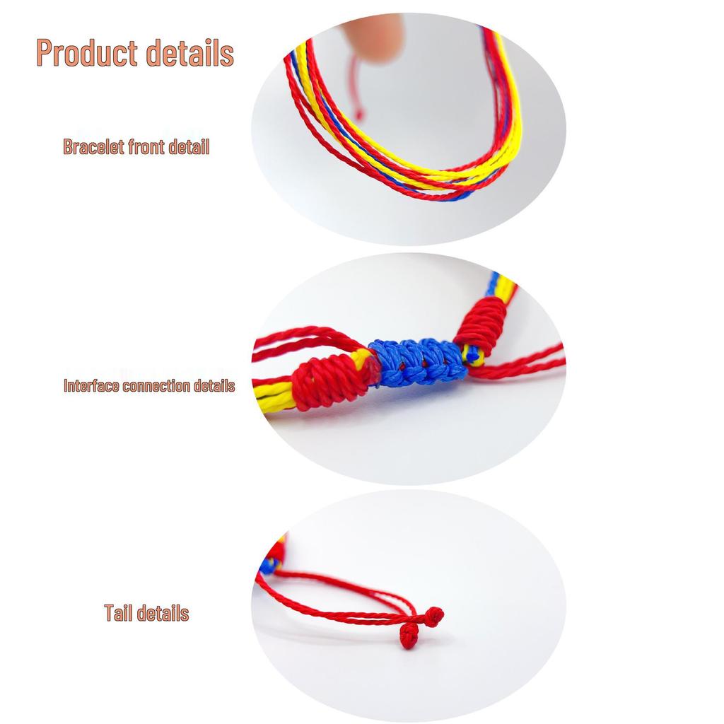 Fil Ciré Taïwanais Multicolore Bracelet d'Amitié