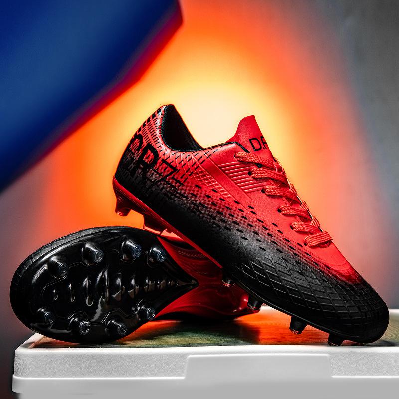 CR7 Low-top Football Shoes Tf Broken Nails Artificial Turf AG Nails Leather Feet Boys and Girls Students Training Shoes