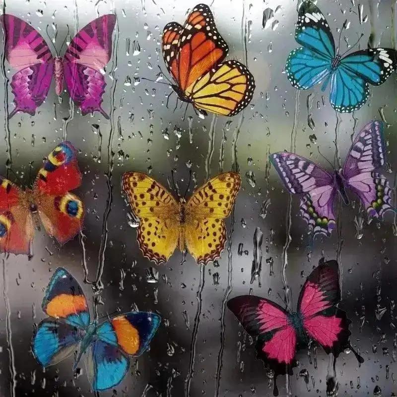 Neu 20 Stück Lebensechte Schmetterling Fensteraufkleber Antikollisions Fensterfolien Aufkleber Wiederverwendbare Glasfensterfolie Wandaufkleber