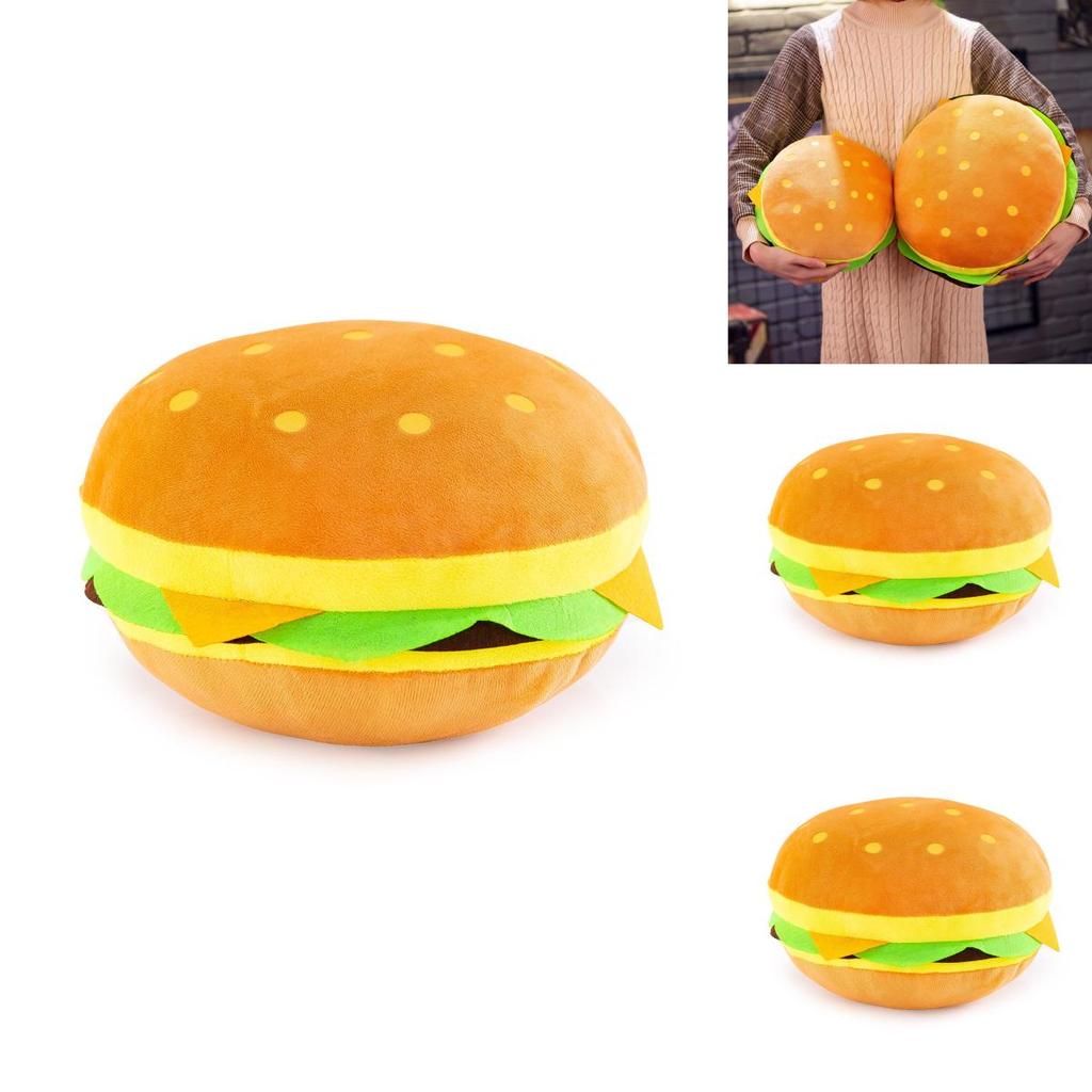 Oreiller Burger en Peluche Coussin Doux en Coton pour Décoration de Salle de Jeux pour Enfants