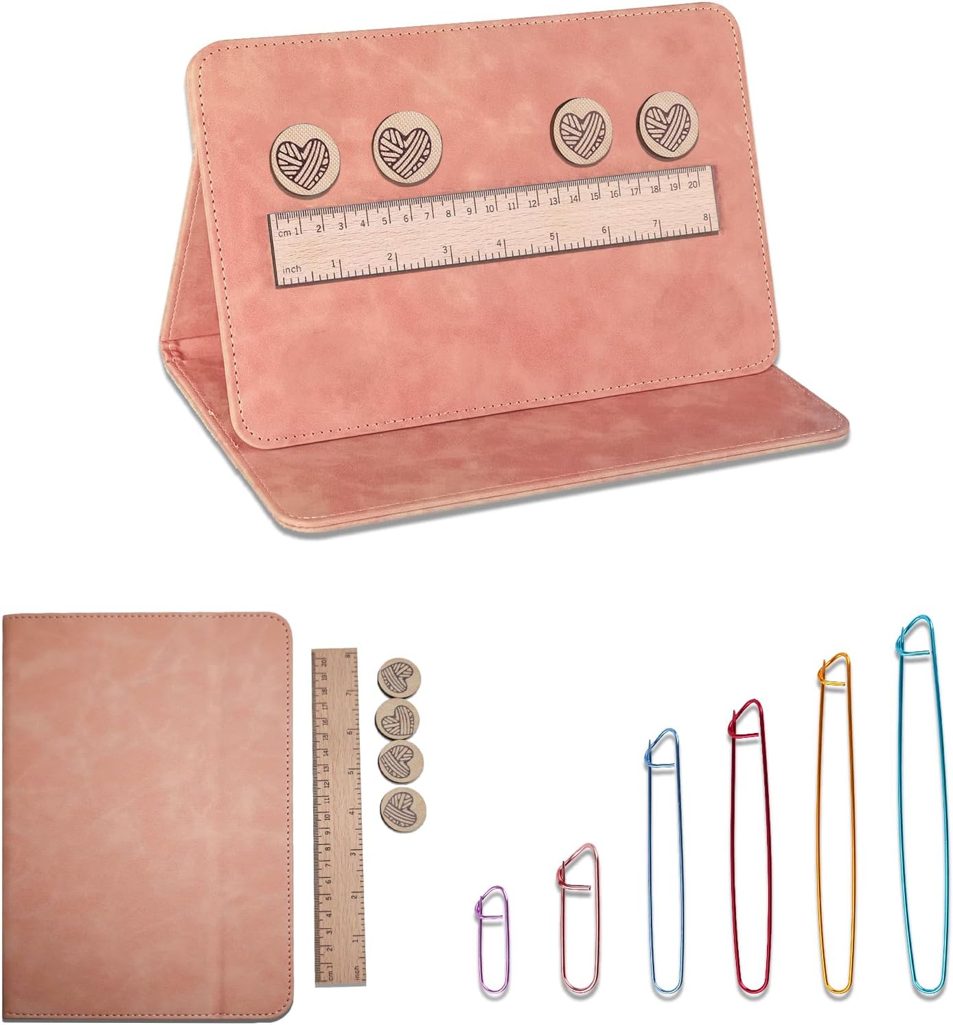 

Knitting Pattern Holder Magnetic Crochet Knitting Chart Holder Portable Knitted Chart for Crochet Knitting Lovers (Blue)