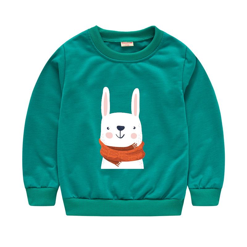 Children's Children's New Year Red Pullover Sweater Baby Cute Cartoon Avatar Round Neck Bottoming Shirt Tops