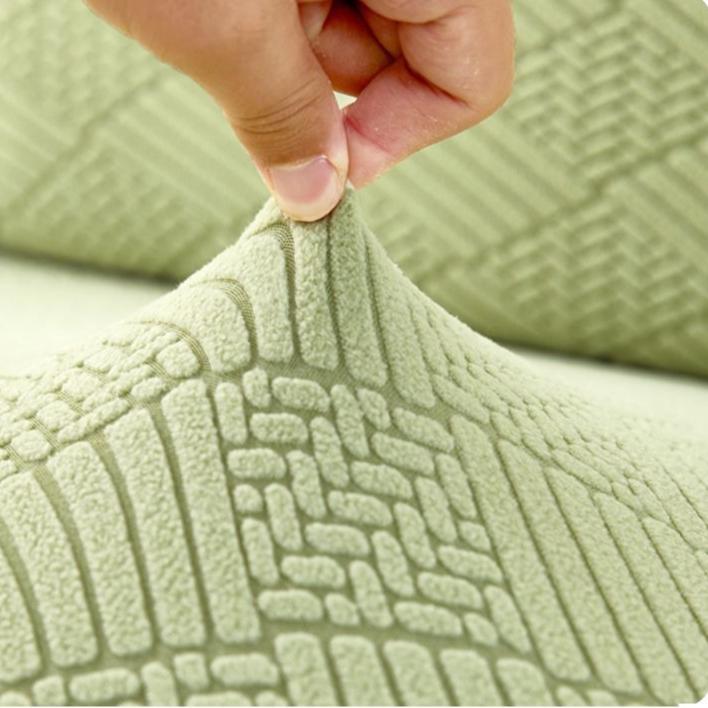 1.7m Wide Jacquard Stretch Knit Fleece Fabric for Chair Covers, Sofa Covers, and Cushion Covers, DIY Crafts