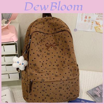 Korean Style School Backpack With Polyester Material For Female Students