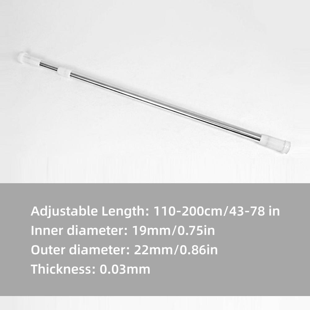 Aoresac Asta per tenda da doccia da 43-78 pollici senza foratura, asta di tensionamento a molla per soffitto dell'armadio della finestra