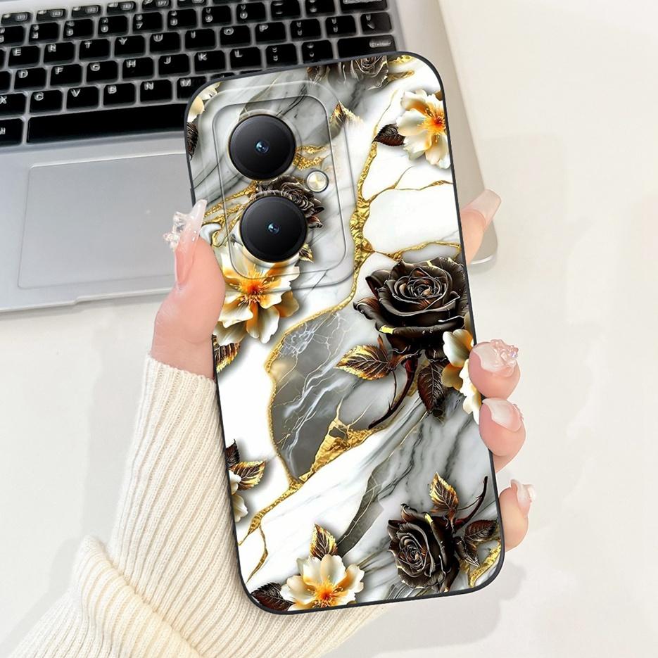 Für Xiaomi Redmi 13C 5G Hülle Luxus Blumen Cartoon Hülle Weiche TPU Matte Handyhülle Für Xiaomi Redmi 13R Redmi13C 5G Fundas Taschen