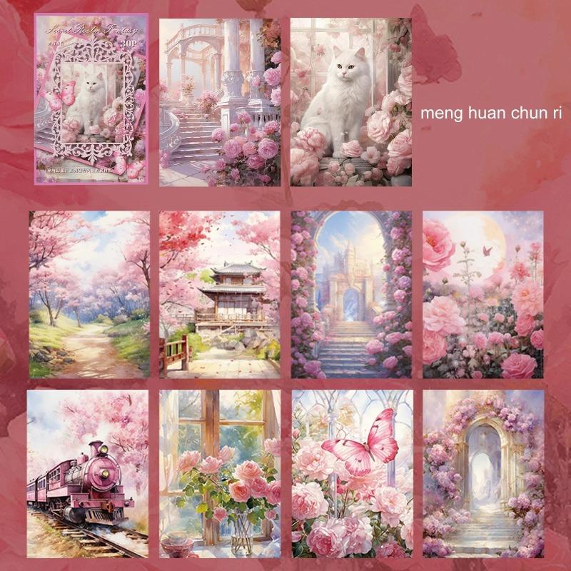 

30 шт. Серия Secret Fantasy Винтажный Лесной Цветочный Пейзаж Альбом для Скрапбукинга Коллажный Материал Бумага Креативная Канцелярия для Джанк Журнала