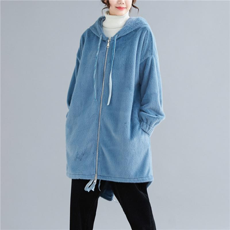 long sleeve Plus size hooded Cotton jaket causal loose spring autumn winter women Jacket Coat