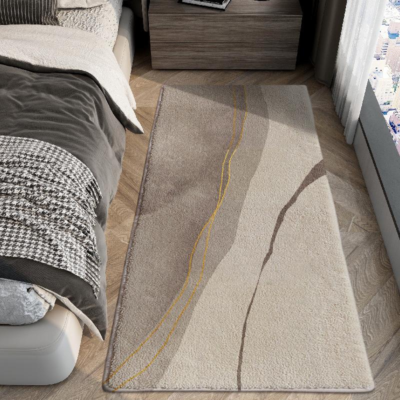 Light Luxury Carpets for Living Room Thick Plush Bedside Floor Mat Modern Style Bedroom Decor Grey Carpet Fluffy Soft Study Rug