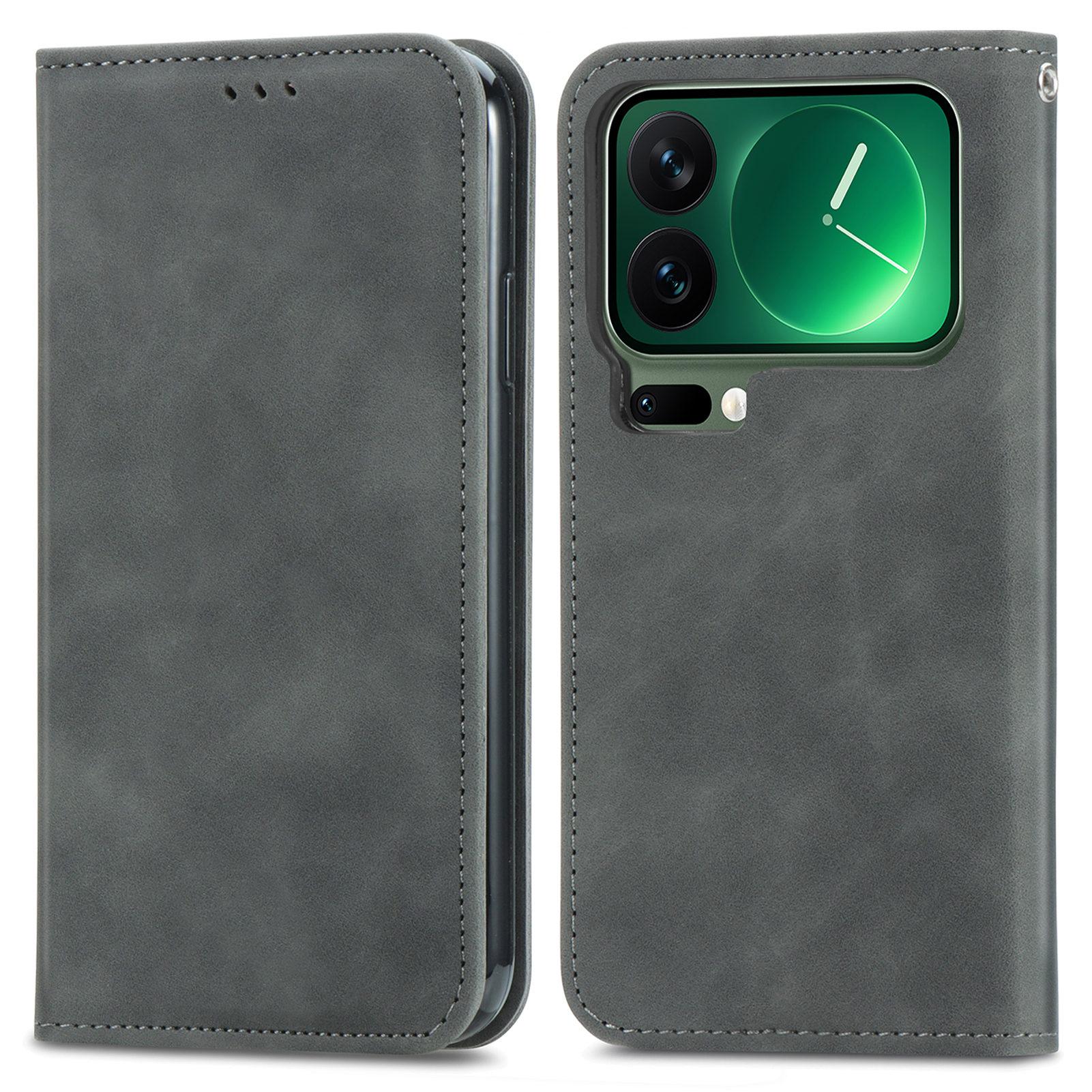 

For Xiaomi 17 Pro Max Leather Case with Card Holder Magnetic Absorption Phone Cover