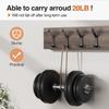 Ganchos de pared para colgar 20 libras resistente colgador para mochila  toalla  bolsa  para clóset  baño  puerta  seta  negro  4 unidades  3.75 pul