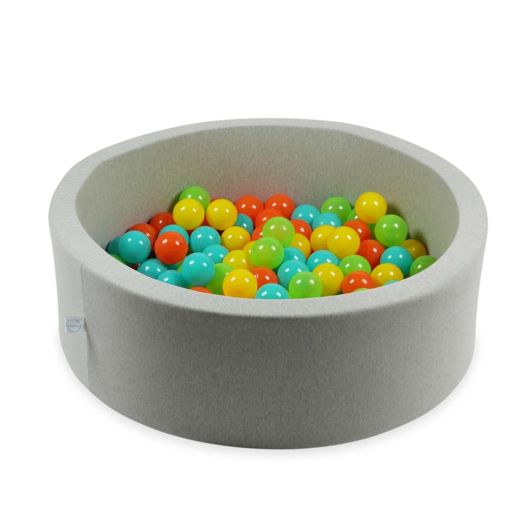 Play Balls Ø7Cm 100Pcs Yellow, Orange, Mint Green, Turquoise