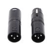 1 Pair 3 Pin XLR Adapter 1 Male to Male 1 Male to Female Connector Balanced Sound Coupler for Microphone Amplifier Mixer