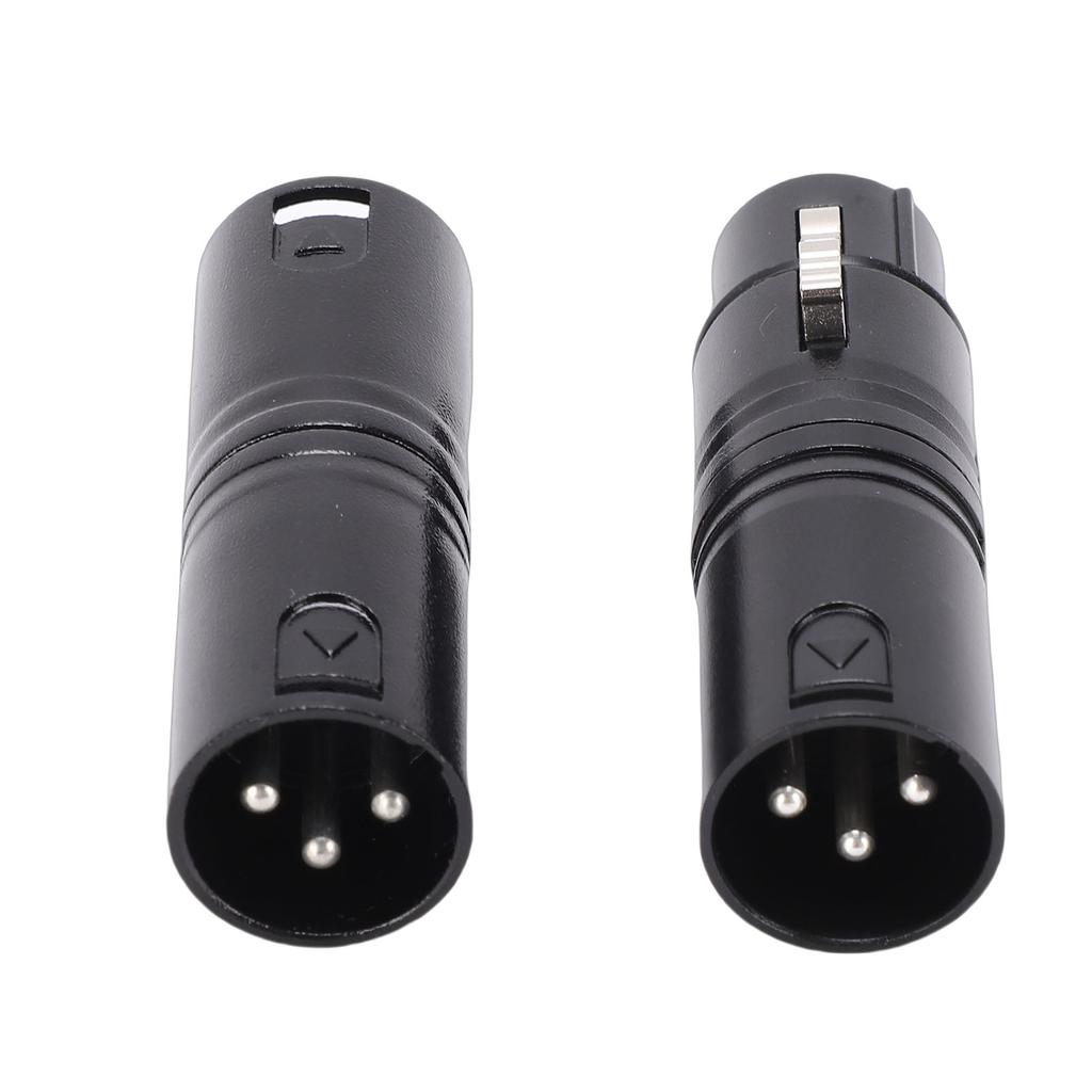 1 Pair 3 Pin XLR Adapter 1 Male to Male 1 Male to Female Connector Balanced Sound Coupler for Microphone Amplifier Mixer