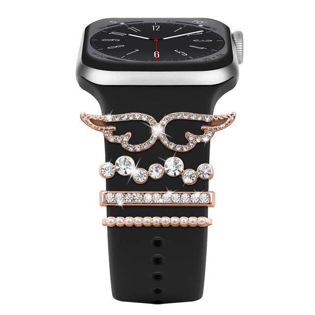 Decoration For Apple watch ultra 2 band 10 9 11 Diamond Jewelry Charms Accessories samsung/Huawei/amazfit strap 20/22mm Bracelet