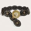 Ceintures de cowboy rondes style western Ceinture métallique style ethnique Ceintures ajourées Accessoires de taille