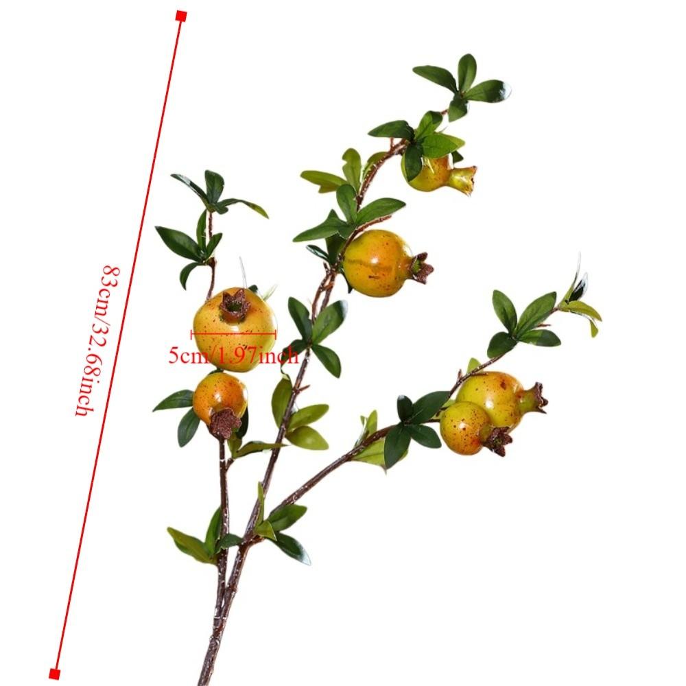 DIY Simulation Pomegranate Fruit 6-Fruit Fake Plants Simulation Foam Fruit Tree Living Room