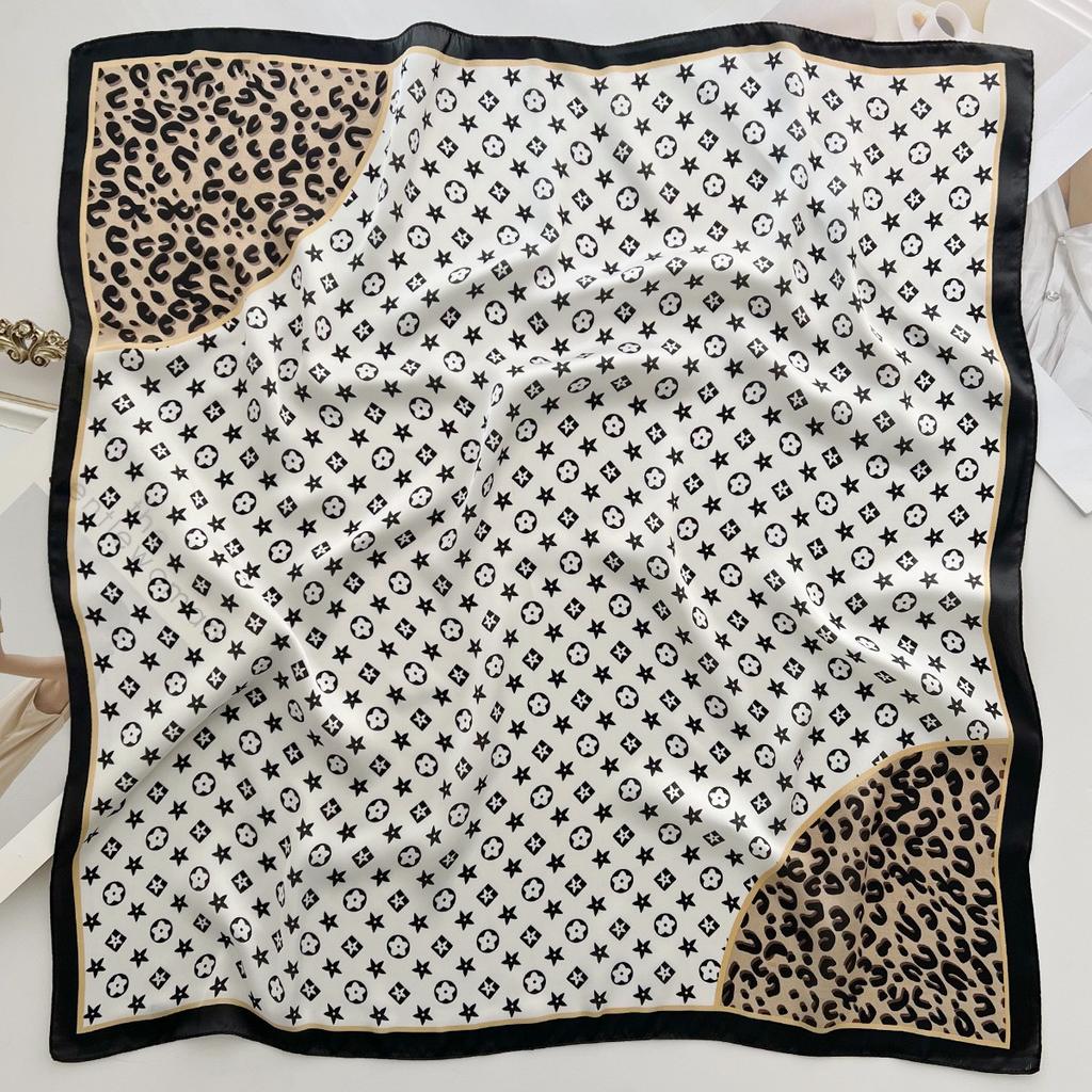 Spring and Summer Graffiti Flowers 71 * 71 Square Scarf Travel Sunscreen Headscarf Practical High-end Scarf for Mother