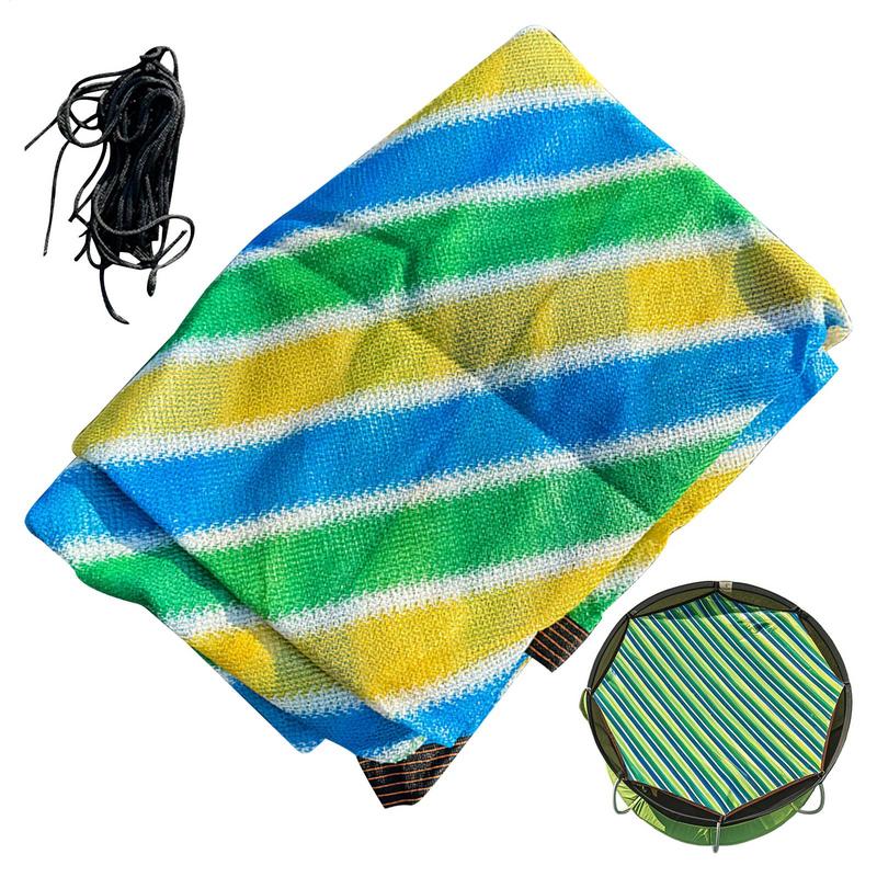 12/14/15/16-Feet Trampoline Sunshade Cover UV Resistant Waterproof 6/8/12 Poles Trampoline Canopy Sun Protection Top Cover