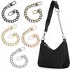 Women Parts&Accessories Aluminum Metal Flat Chain Shoulder Bag Straps Replacement Purse Chain Extender with Metal Buckle