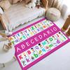 Kids Alphabet Learning Rug Non-Slip Educational Floor Mat for Children's Room Bedroom Classroom Cartoon ABC Carpet for Toddlers
