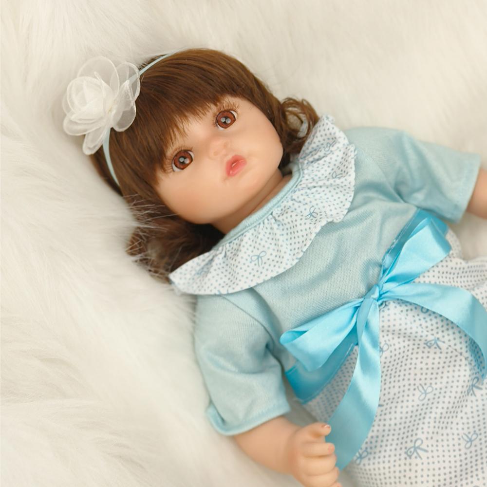 

48 см мягкая силиконовая кукла-реборн, живая новорожденная принцесса, малышка, милая игрушка в домике для игр, подарок на день рождения для девочки 48cm