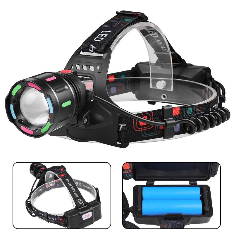 Powerful 30W LED Headlamp 3*18650 USB Rechargeable Head Flashlight Outdoor Waterproof Zoom Camping Fishing Lantern
