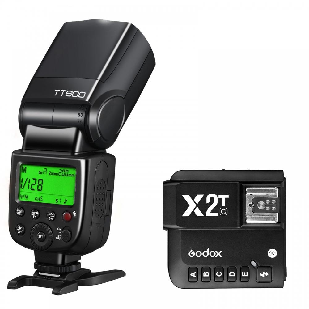 

[Godox Tt600+x2t C Canon Regular Agent] Передатчик вспышки Godox для камеры Беспроводная скорость срабатывания вспышки