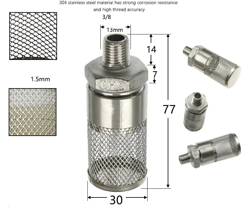 304 Stainless Steel Female Thread Filter Mesh Filter Circular Filter Head