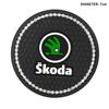 Car Sticker 2025 New Car Diamond Coaster Water Cup Anti-Slip Pad For Skoda Octavia A2 A5 A7 A8 Fabia Rapid Karoq Superb Kodiaq Y