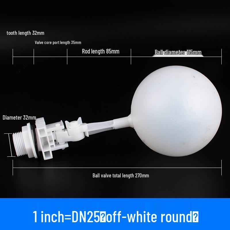 Adjustable Transparent Plastic Float Valve for Water Tanks - Install At Any Angle