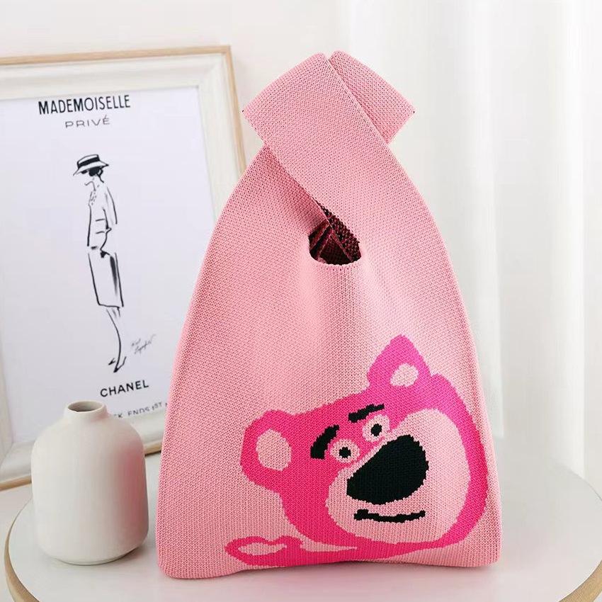 Knitted bag Girls vest bag Small square bag New knitted bag Hand bag Knitted bag Oblique span