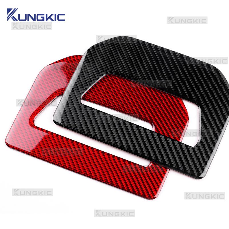 Real Soft Carbon Fiber Car Fuel Box Panel Sticker For BMW F40 F44 1 2 Series 2020 2021 2022 2023 2024 LHD RHD Trim Accessories.
