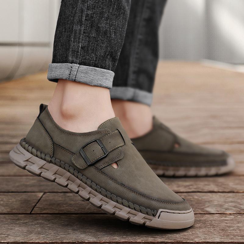 New Men's Casual Shoes Handmade Leather Loafers Comfortable Men's Shoes Quality Leather Flat Moccasins Men's Sneakers