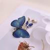 x0427 embroidered butterfly - blue