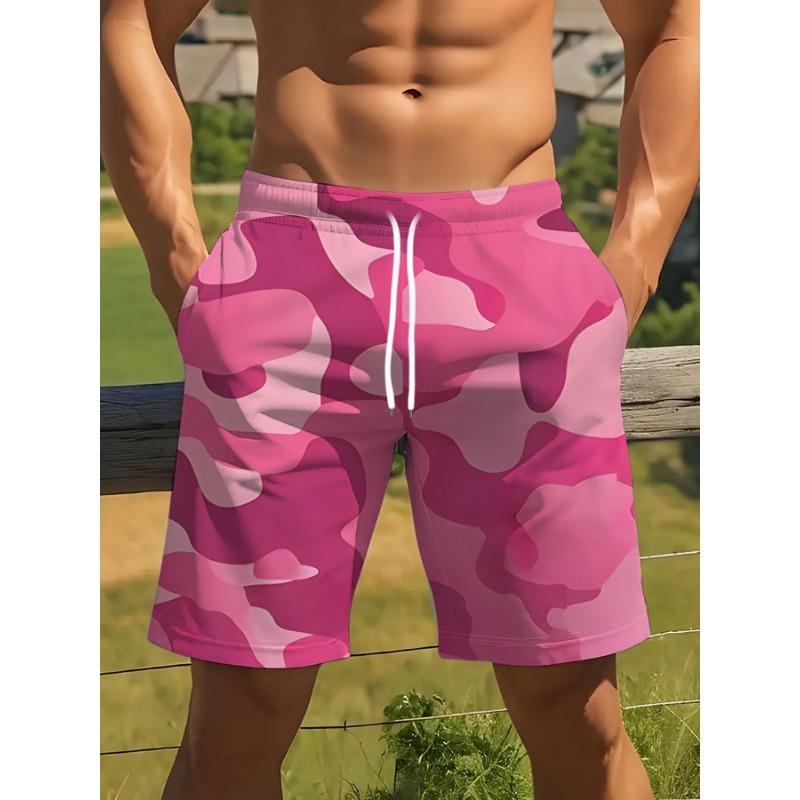 Men'S Shorts with 3D Print Dopamine Colors Are Vibrant And Perfect for Hiking And Outdoor Activities