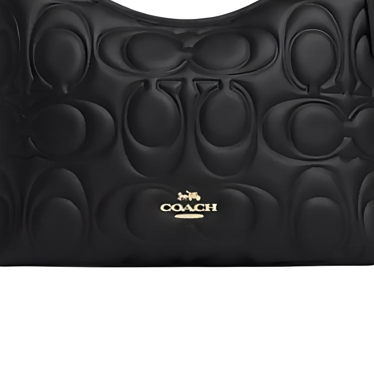 Coach Laurel 31 Top Zip Leather Tote Crossbody Bag Large Women bags Black CZ178-IMBLK